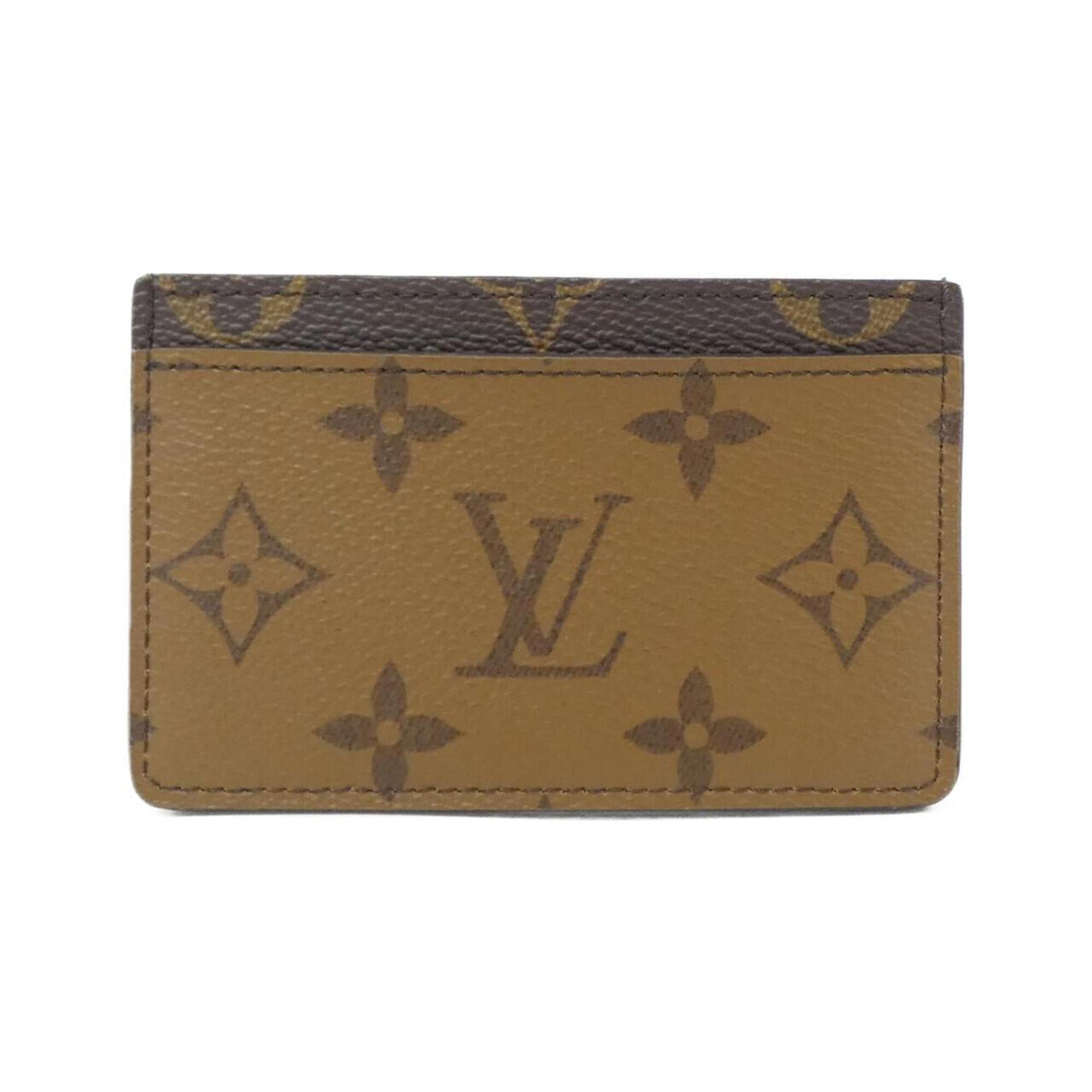 Louis Vuitton Monogram Reverse Porte Cartes Simple M69161 Business Card Holde...